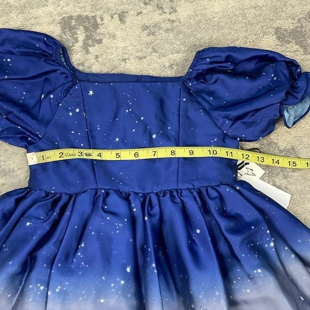 NWT Pippa & Julie Camilla Starry Night Whimsical Townscape Houses Dress Girls 5